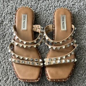 Steve Madden Tan Studded Sandals